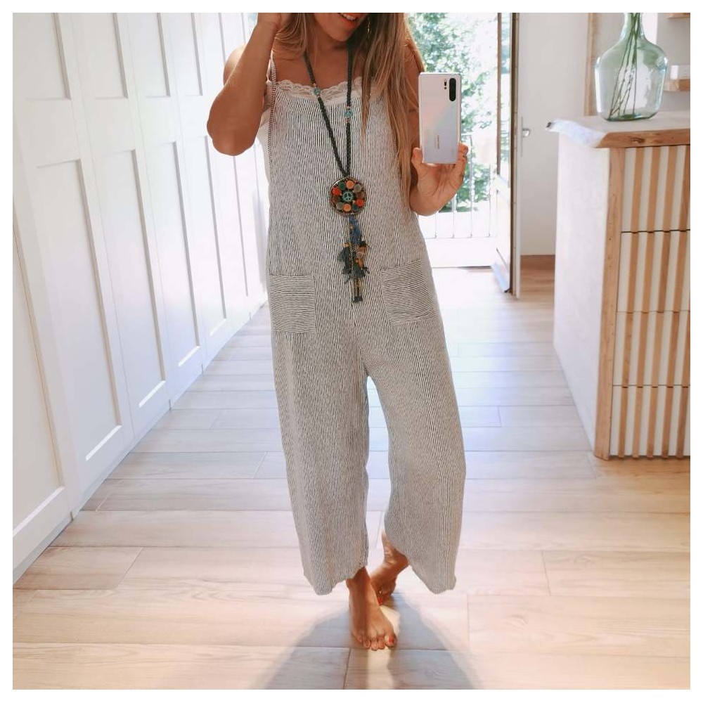 Mono Cropped SANTORINI Blanco/Marino Heve Mono Cropped SANTORINI Blanco/Marino Heve