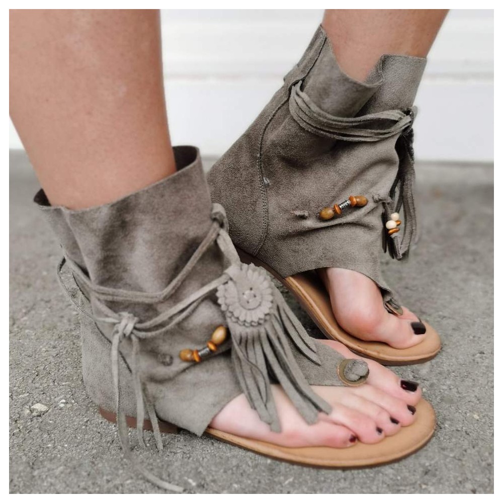 Sandalia Boho BODHI Khaki Heve Sandalia Boho BODHI Khaki Heve