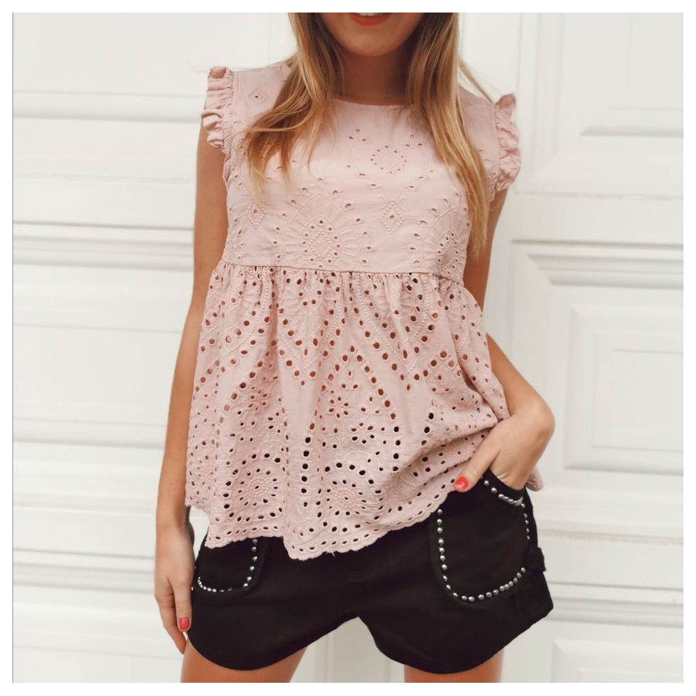 Blusa Bordado AMALUR Rosa Heve Blusa Bordado AMALUR Rosa Heve