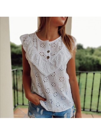 Blusa Volante KALEY Blanco Heve Blusa Volante KALEY Blanco Heve