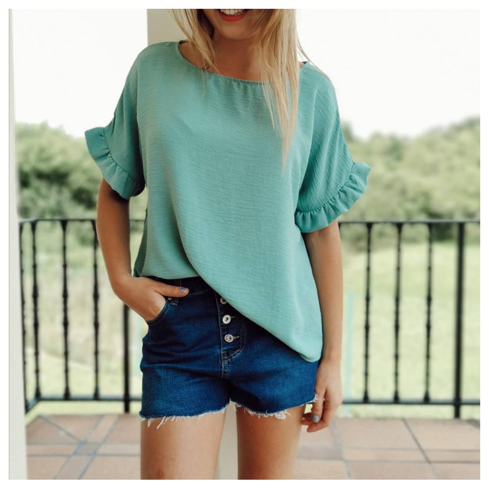 Blusa Volante BREEZE Verde Heve Blusa Volante BREEZE Verde Heve