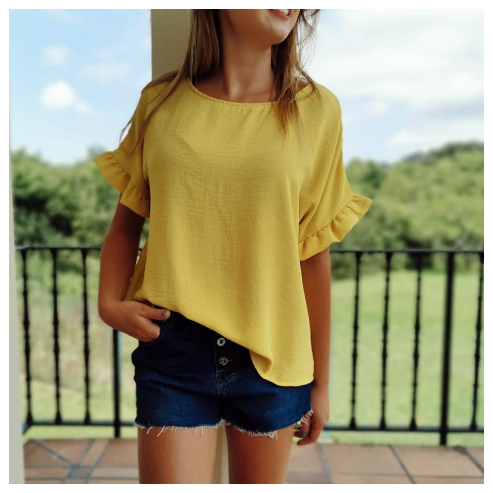 Blusa Volante BREEZE Amarillo Heve Blusa Volante BREEZE Amarillo Heve