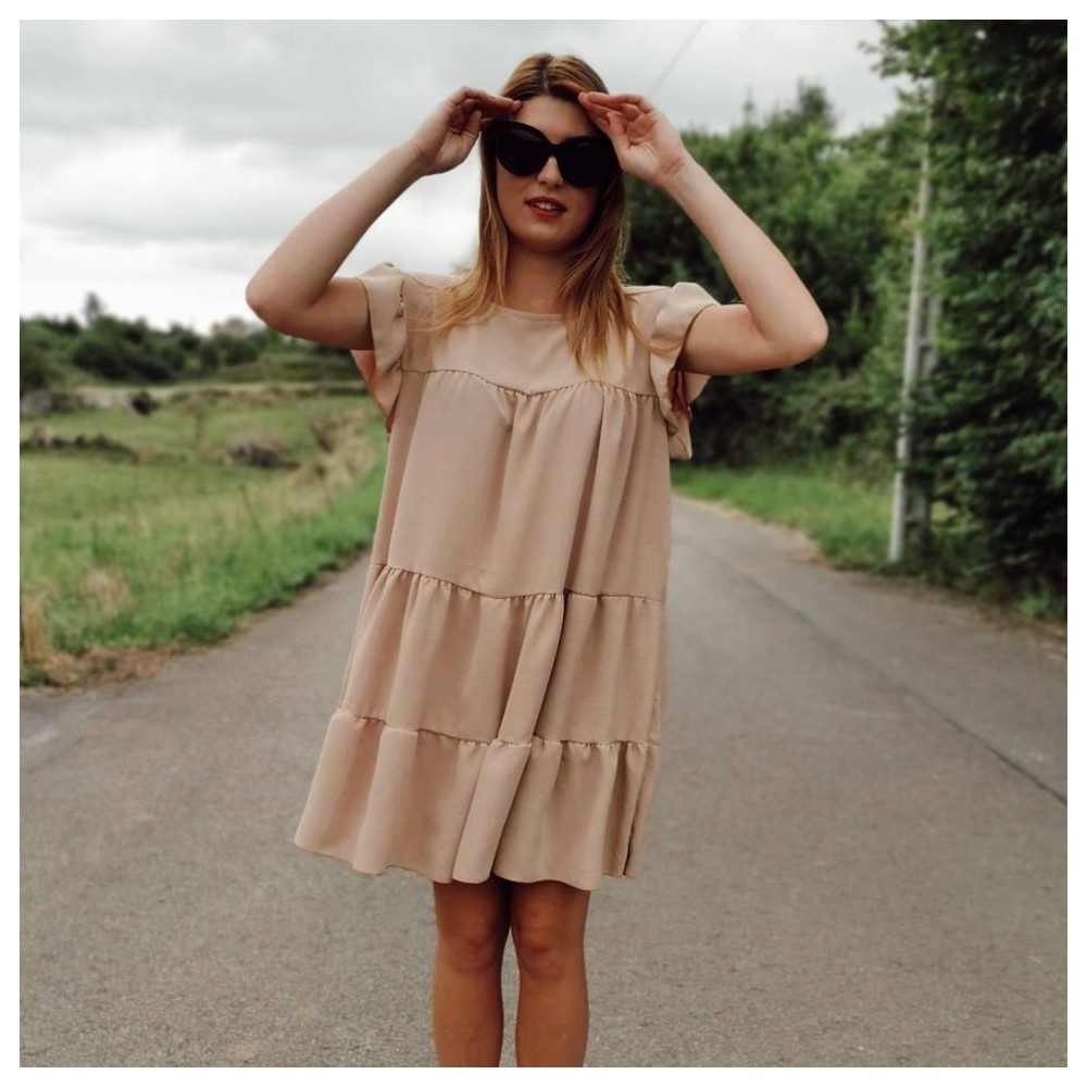 Vestido Ondas NARAI Camel Heve Vestido Ondas NARAI Camel Heve