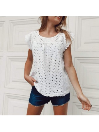 Blusa Calado DANIELA Blanco Heve Blusa Calado DANIELA Blanco Heve