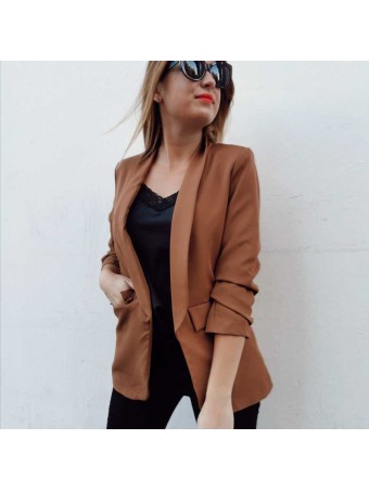 Blazer Fruncida MELANIA Camel Heve Blazer Fruncida MELANIA Camel Heve