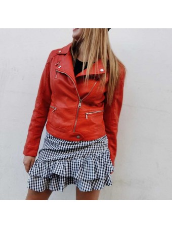 Cazadora Biker HAWK Rojo Heve Cazadora Biker HAWK Rojo Heve