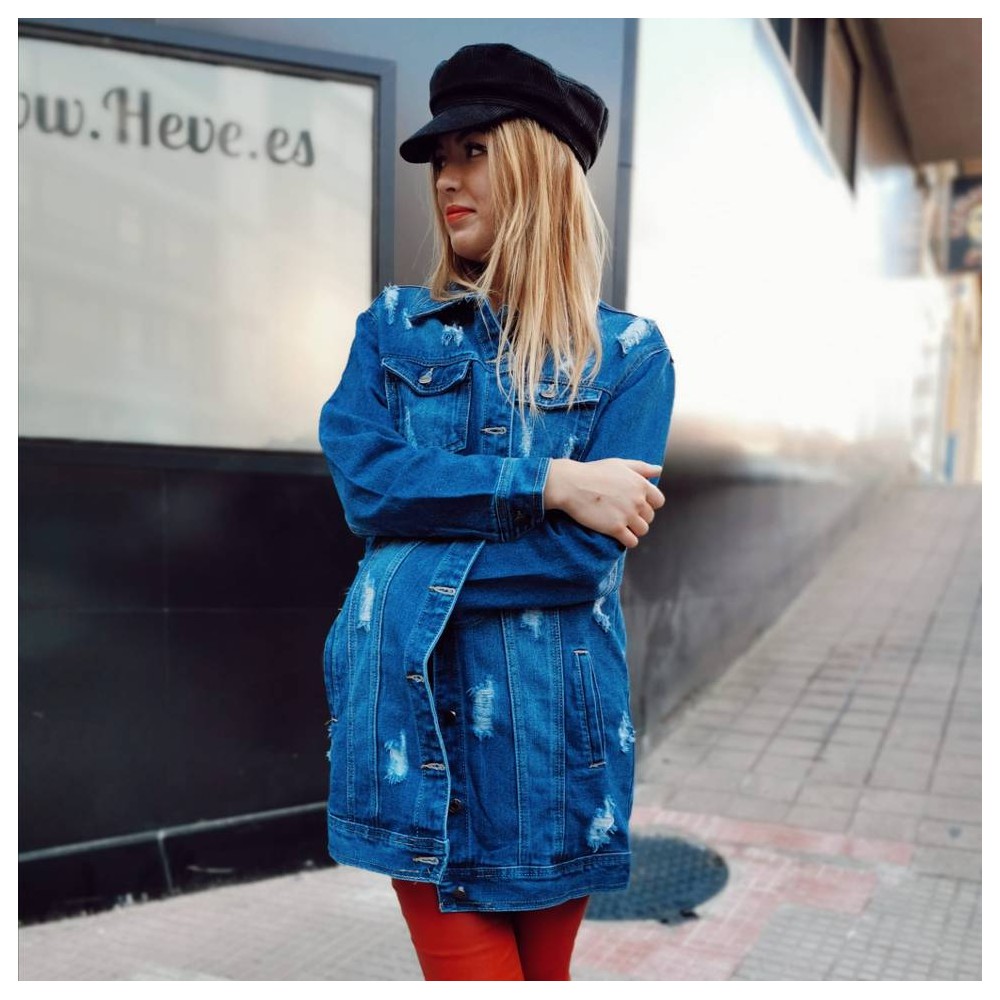 Cazadora Denim Extra Long TENNESSEE Heve Cazadora Denim Extra Long TENNESSEE Heve