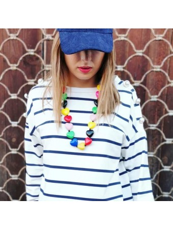 Collar Corazones Multicolor Heve Collar Corazones Multicolor Heve