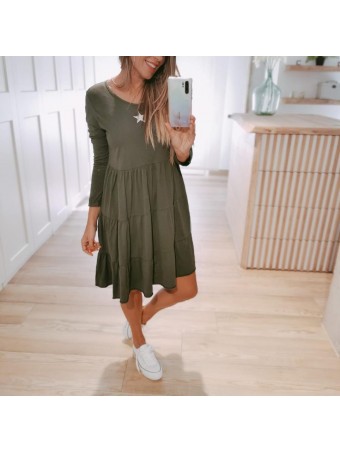 Vestido Ondas LUGANO Verde Heve Vestido Ondas LUGANO Verde Heve