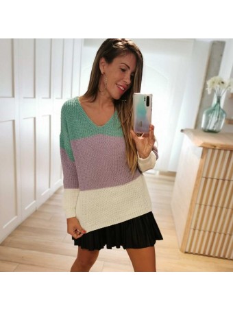 Jersey Franjas ROMILLY Aguamarina Heve Jersey Franjas ROMILLY Aguamarina Heve
