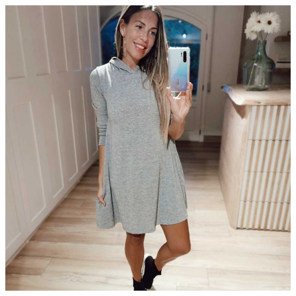 Vestido Punto TOURING Gris Vigoré Heve Vestido Punto TOURING Gris Vigoré Heve