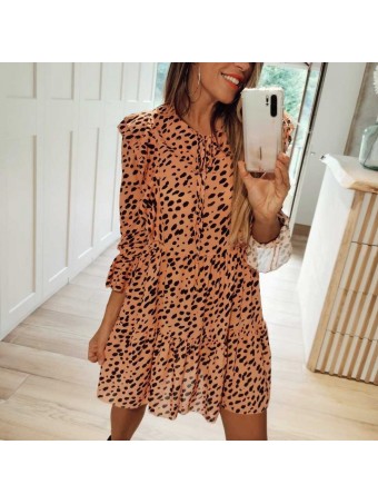 Vestido Print NUBA Coral Heve Vestido Print NUBA Coral Heve