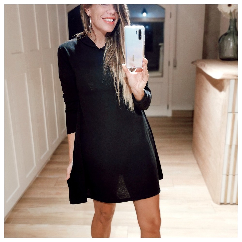 Vestido Punto TOURING Negro Heve Vestido Punto TOURING Negro Heve