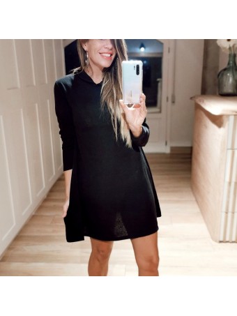 Vestido Punto TOURING Negro Heve Vestido Punto TOURING Negro Heve