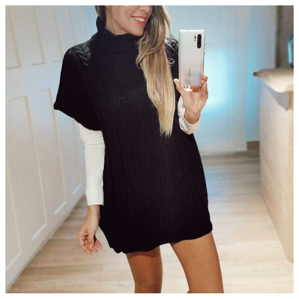 Vestido Punto MALOU Negro Heve Vestido Punto MALOU Negro Heve