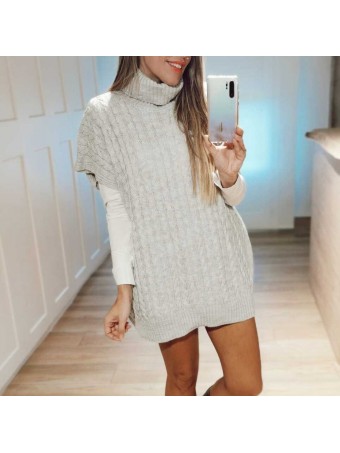 Vestido Punto MALOU Gris Vigoré Heve Vestido Punto MALOU Gris Vigoré Heve