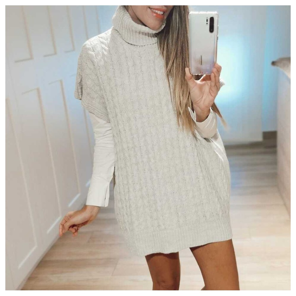 Vestido Punto MALOU Beige Heve Vestido Punto MALOU Beige Heve