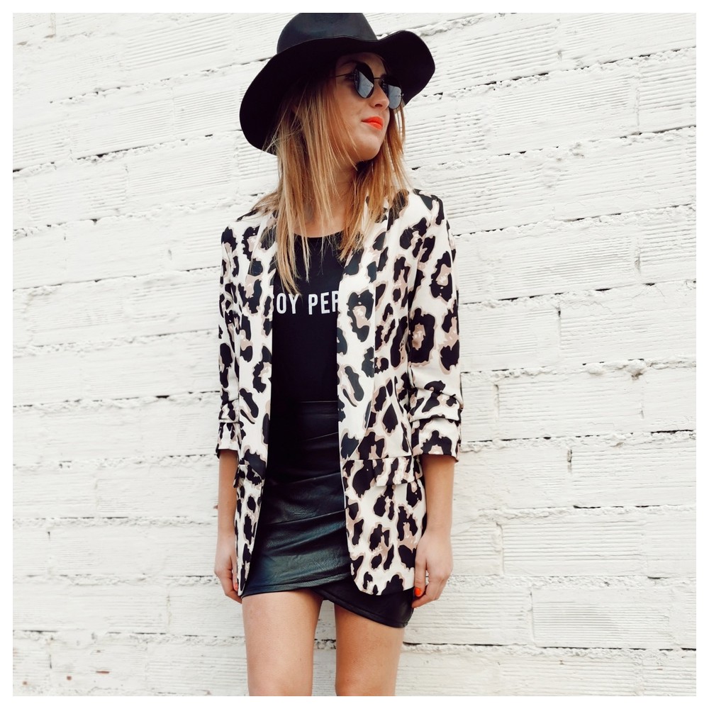Blazer Print Manga Fruncida ZENDAYA Heve Blazer Print Manga Fruncida ZENDAYA Heve