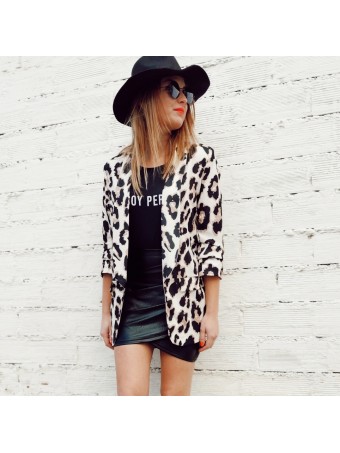 Blazer Print Manga Fruncida ZENDAYA Heve Blazer Print Manga Fruncida ZENDAYA Heve